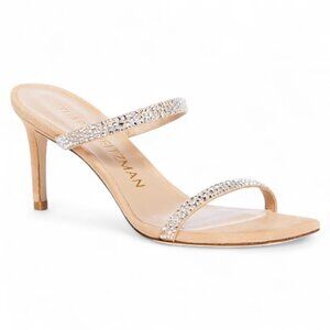 Women Aleena Royale Crystal Embellished Suede Slide Sandals